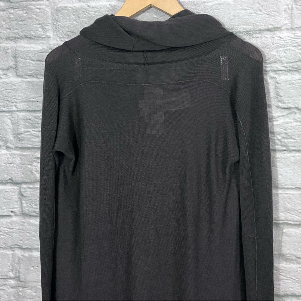 NWT Urban Zen By Donna Karen Size S/M Grey Easy Cowl Neck Sweater Cashmere Silk - Picture 7 of 13